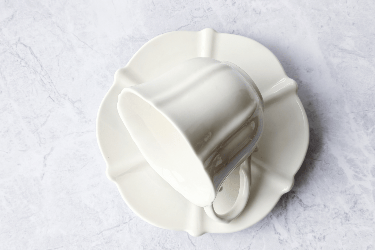 Embossed Cup Set 3 / Lotus Pattern / 300ml