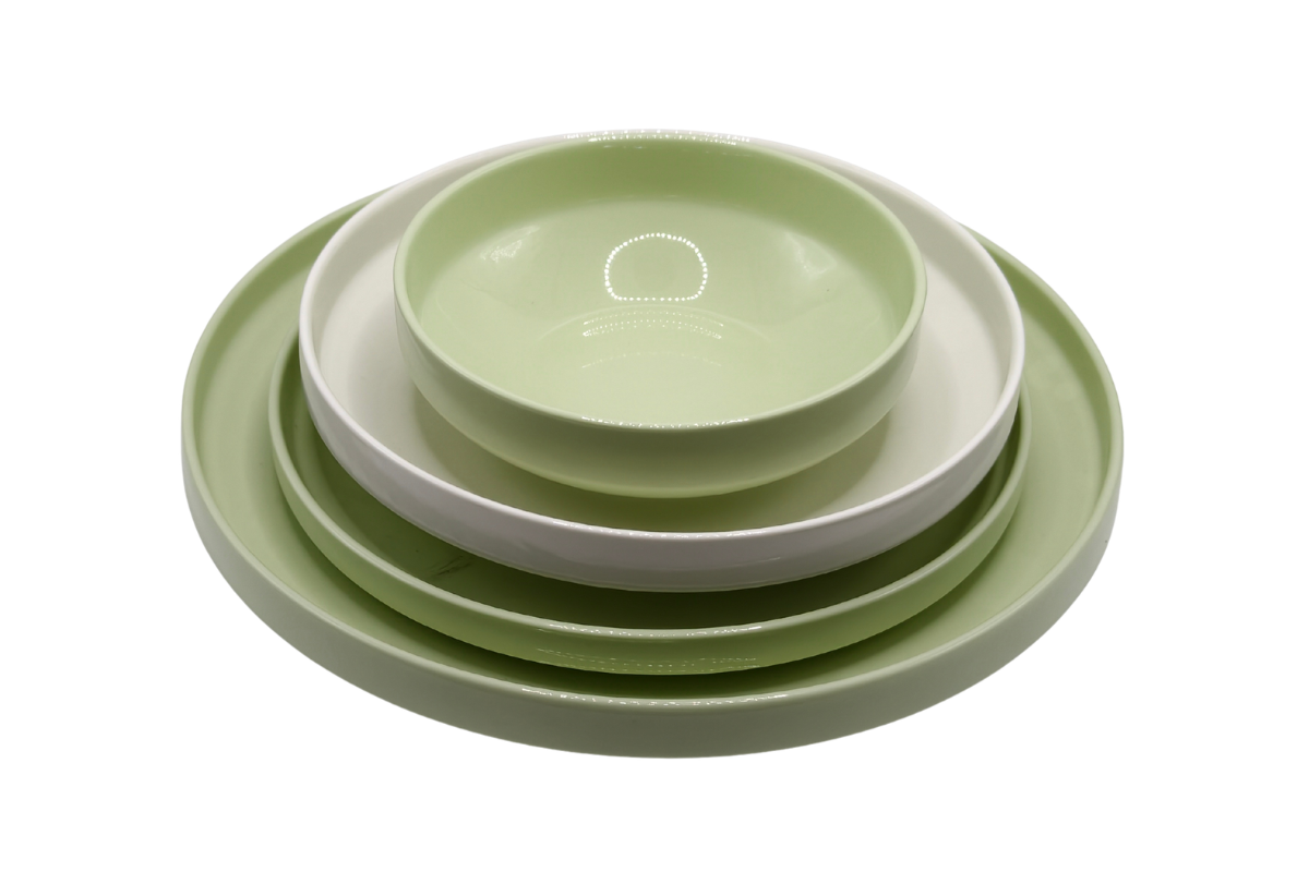 Rimmed Edge Set 10-inch | 8-inch | Soup Plate | 4-inch Bowl
