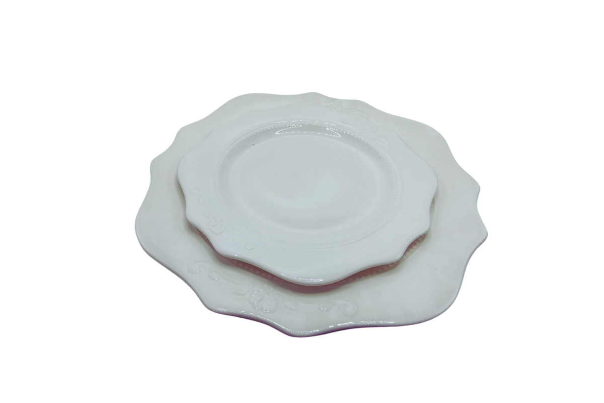Small Embossed Flat Plate 10 inch | 8 inch