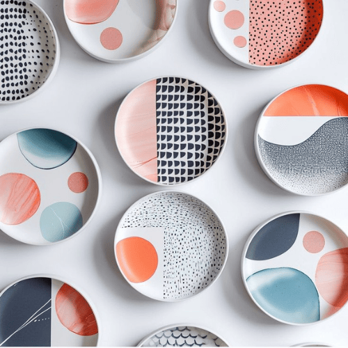 Korean-style ceramic tableware patterns